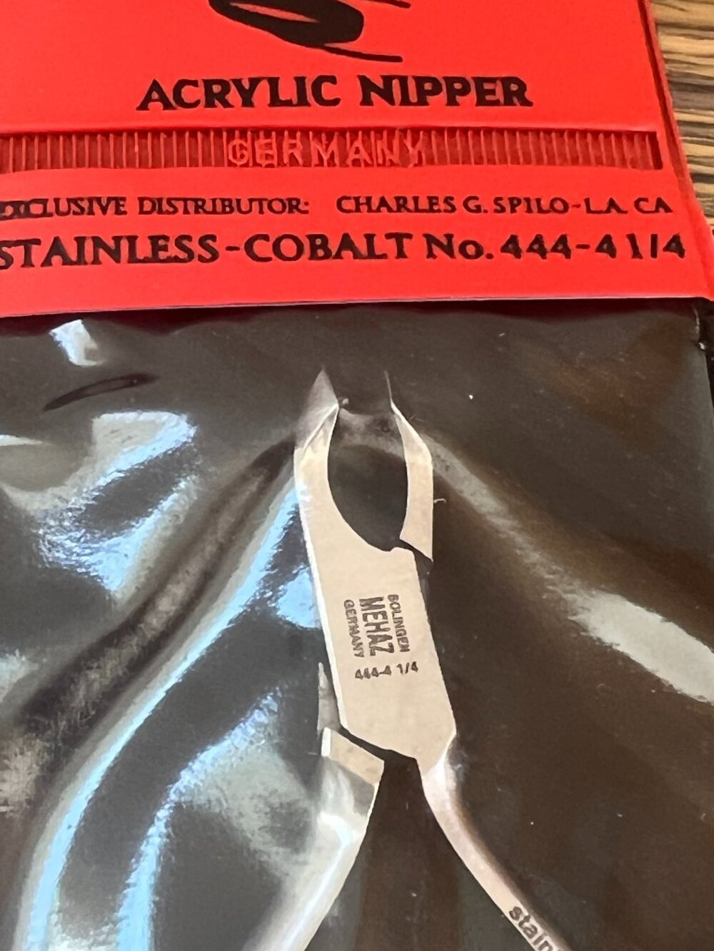 MEHAZ 444 Acrylic Nipper 4-1/4" 1/4 Jaw Solingen Germany